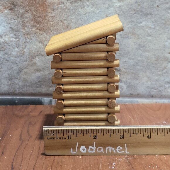 Mini Brown Bear Plush Inside Log Watch Tower Alaska Souvenir - Picture 10 of 12